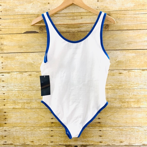 NASA Tank Bodysuit White Blue Graphic Medium - Picture 4 of 6